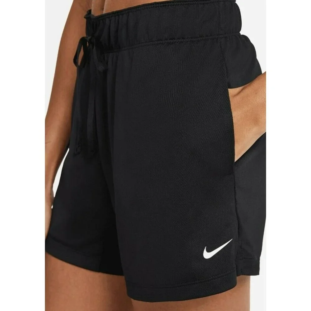 SMALL WOMEN'S NIKE PRO RUNNING SHORTS BLACK WHITE SPORTSWEAR DX6024-010